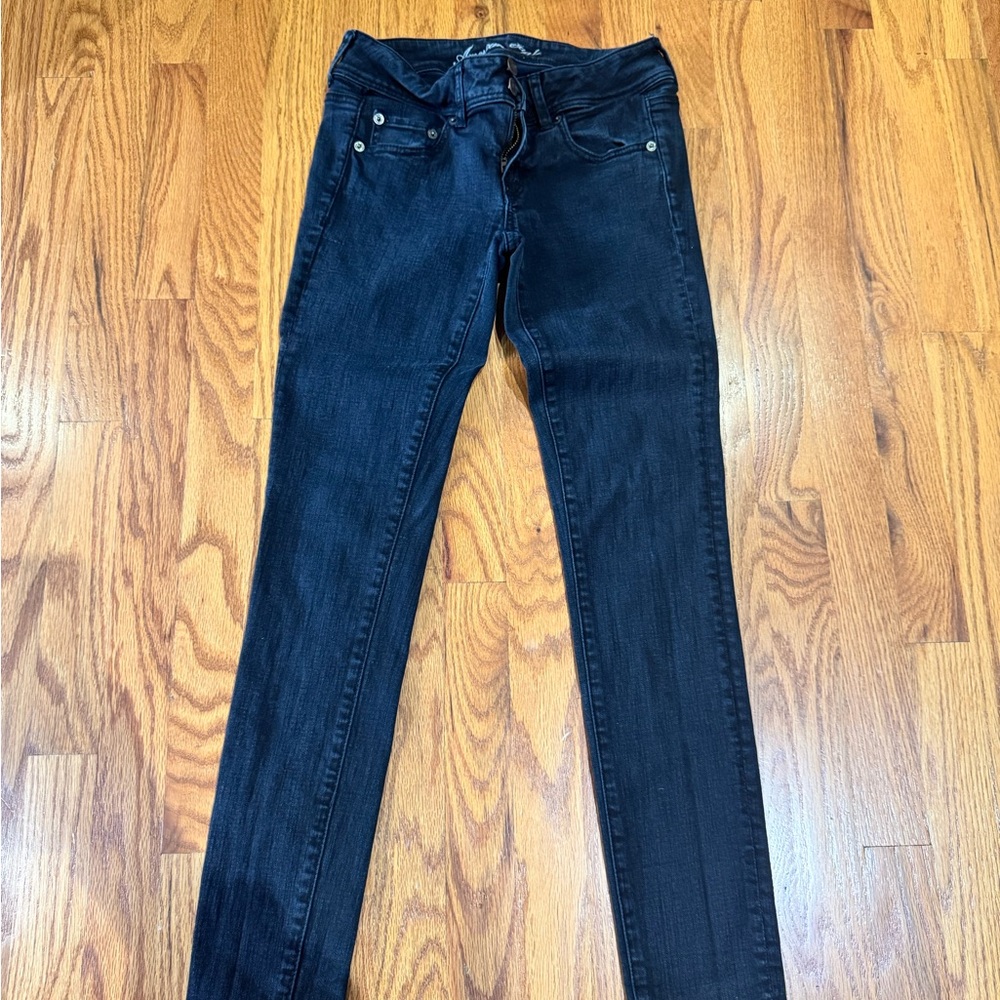 American Eagle Outfitters Women's Dark Blue Skinny Jeans